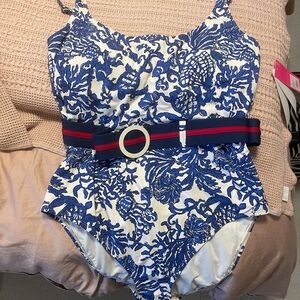 NWT Lilly Pulitzer Blue and White Swimwear